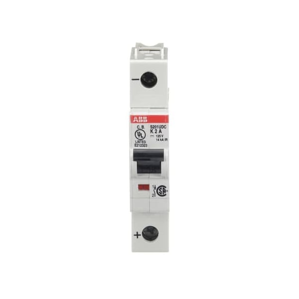 Miniature Circuit Breaker, S201 Series, 2A, 1 Pole, Not Rated, 14kA, K Curve